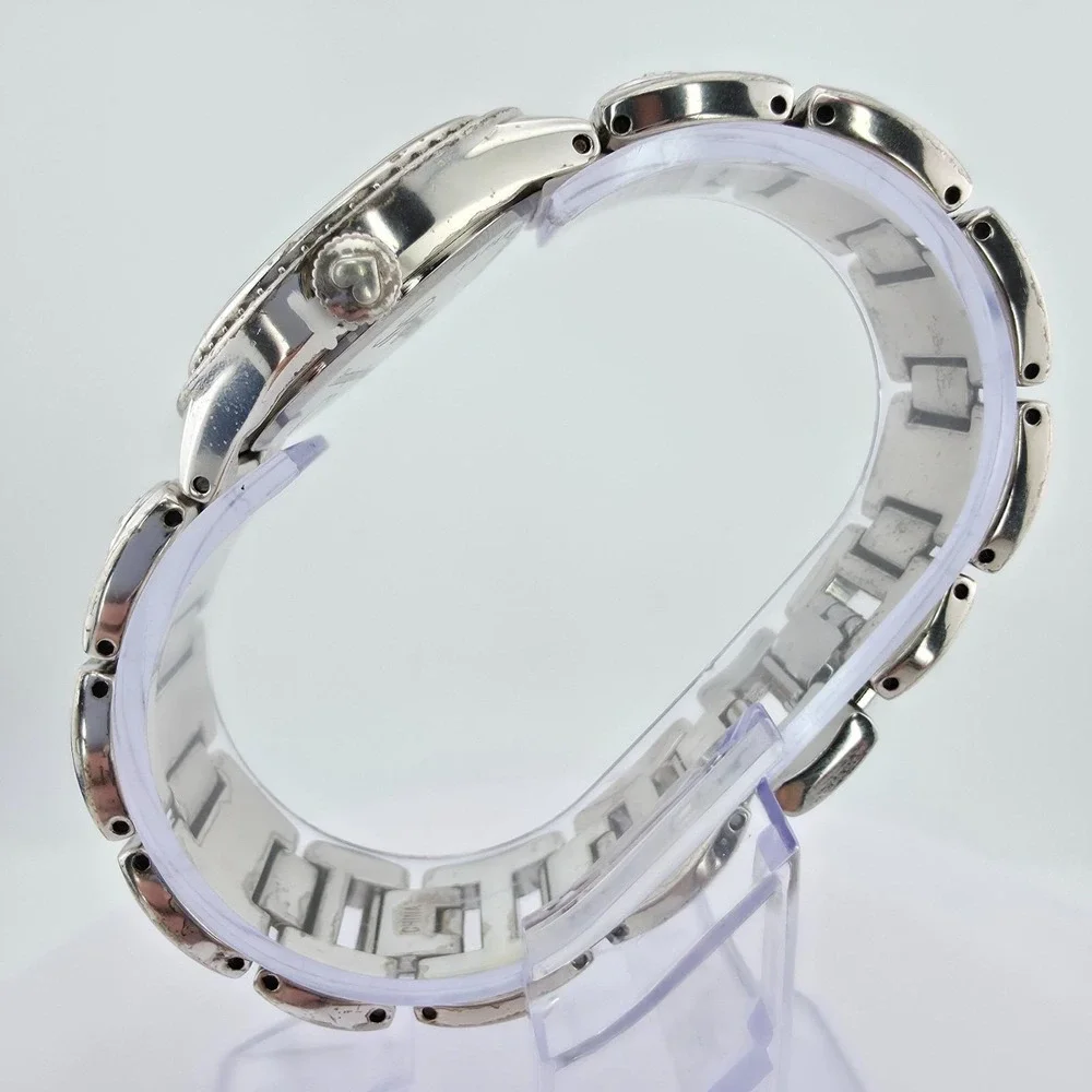 BRIGHTON 'Huntington Beach' Watch SWAROVSKI Crystal Heart Silver Plate 7.75